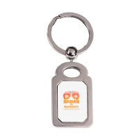 Just A Girl Who Loves Sunshine And Slingshots For Woman Tank Top Silver Rectangle Keychain | Artistshot