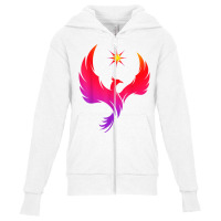 Phoenix Bird Mystical Creature Mythology Sunset Colors T Shirt Youth Zipper Hoodie | Artistshot