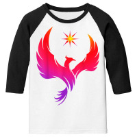 Phoenix Bird Mystical Creature Mythology Sunset Colors T Shirt Youth 3/4 Sleeve | Artistshot