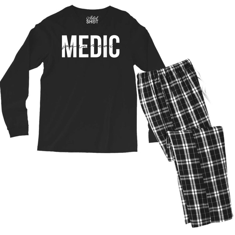 Paramedic Emt Emergency Medical Technician T Shirt Men's Long Sleeve Pajama Set | Artistshot