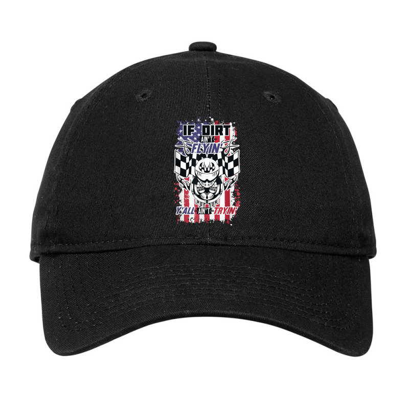 Patriotic Dirt Track, Motocross Stock Car Racing Adjustable Cap by DorisChristine | Artistshot