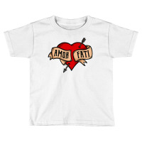 Amor Fati   Classic Nietzsche Tattoo Heart Design Premium T Shirt Toddler T-shirt | Artistshot