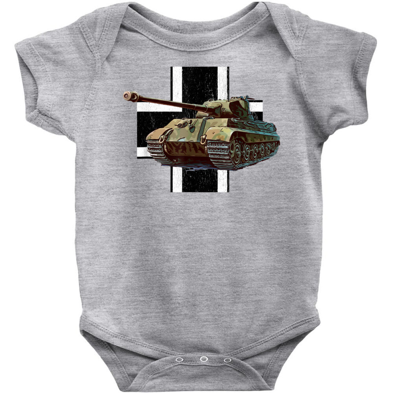 Tiger Ii German Heavy Tank Ww2 Panzer Armored T Shirt Baby Bodysuit by cm-arts | Artistshot