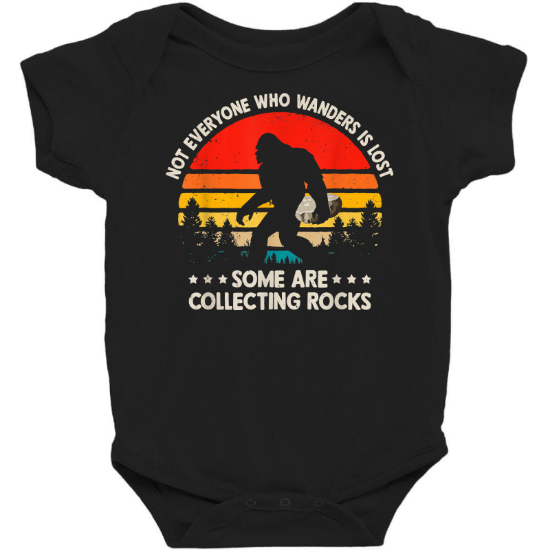 Some Are Collecting Rocks Geologist Rockhounding Bigfoot T Shirt Baby Bodysuit by cm-arts | Artistshot