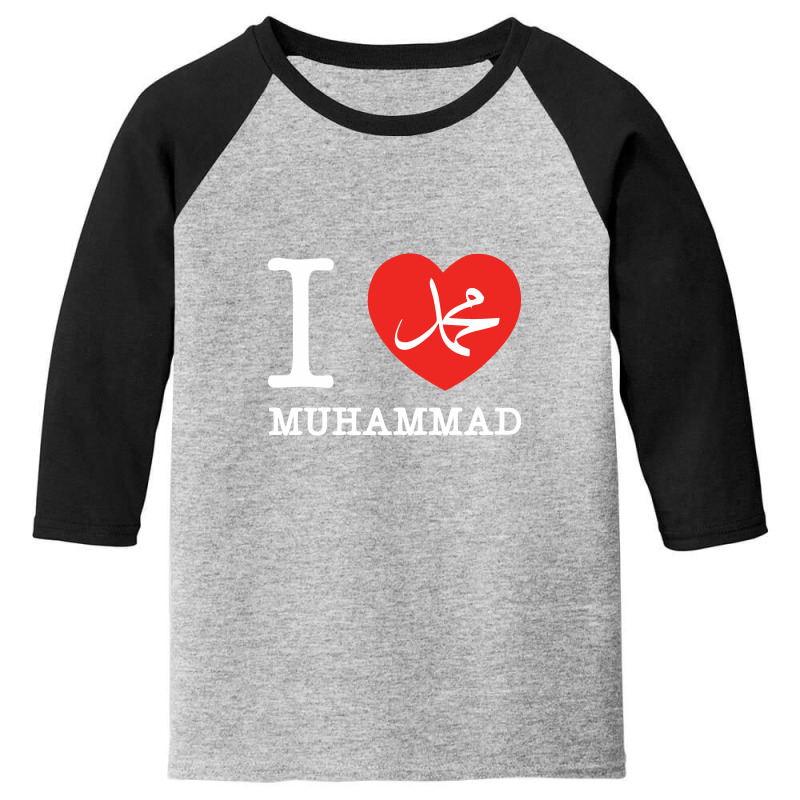 I Love Muhammad Design Youth 3/4 Sleeve by Imasji | Artistshot