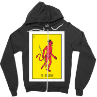 Mexican Devil Lottery Gift The Devil Card Mexican Lottery Premium T Sh Zipper Hoodie | Artistshot