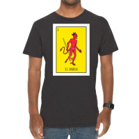 Mexican Devil Lottery Gift The Devil Card Mexican Lottery Premium T Sh Vintage T-shirt | Artistshot