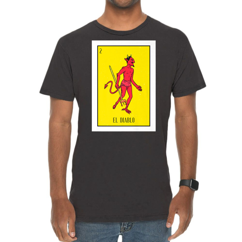 Mexican Devil Lottery Gift The Devil Card Mexican Lottery Premium T Sh Vintage T-Shirt by cm-arts | Artistshot