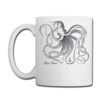 Vintage Black Octopus Marine Biologist Ocean Sea Life 5 Coffee Mug | Artistshot