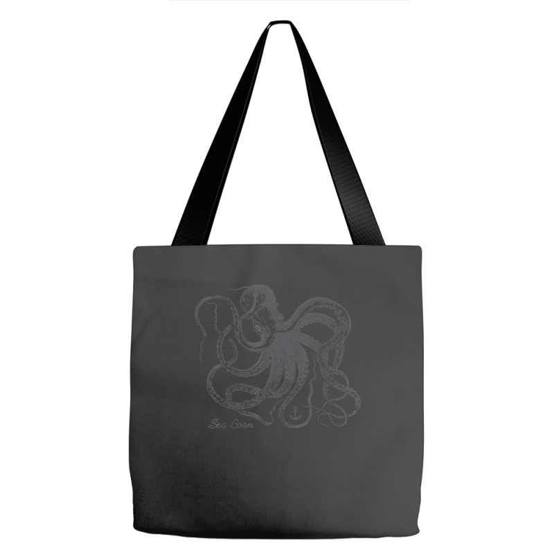 Vintage Black Octopus Marine Biologist Ocean Sea Life 5 Tote Bags | Artistshot