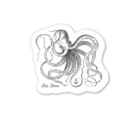 Vintage Black Octopus Marine Biologist Ocean Sea Life 5 Sticker | Artistshot