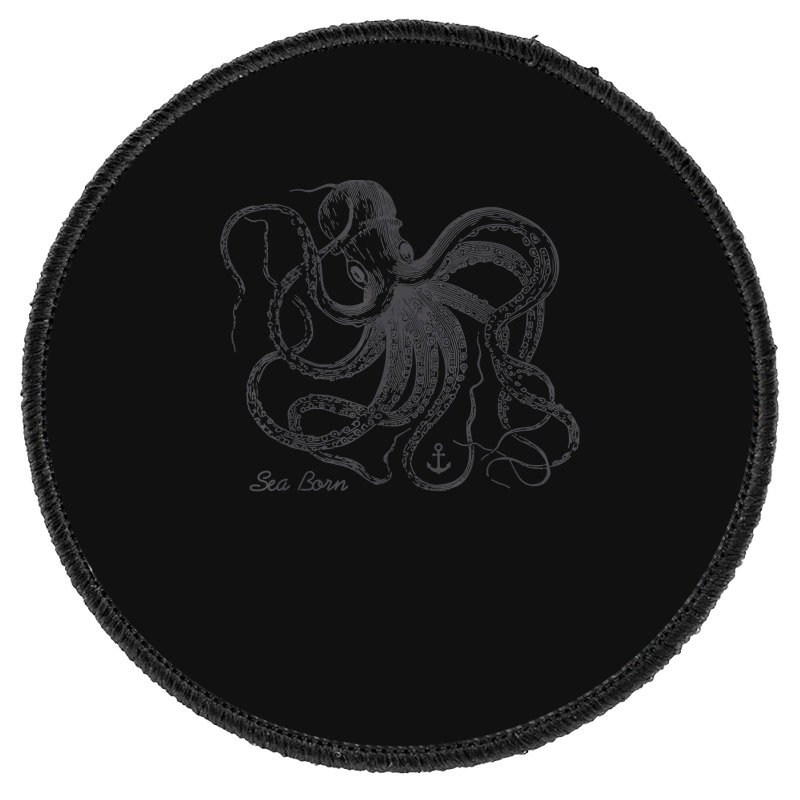 Vintage Black Octopus Marine Biologist Ocean Sea Life 5 Round Patch | Artistshot