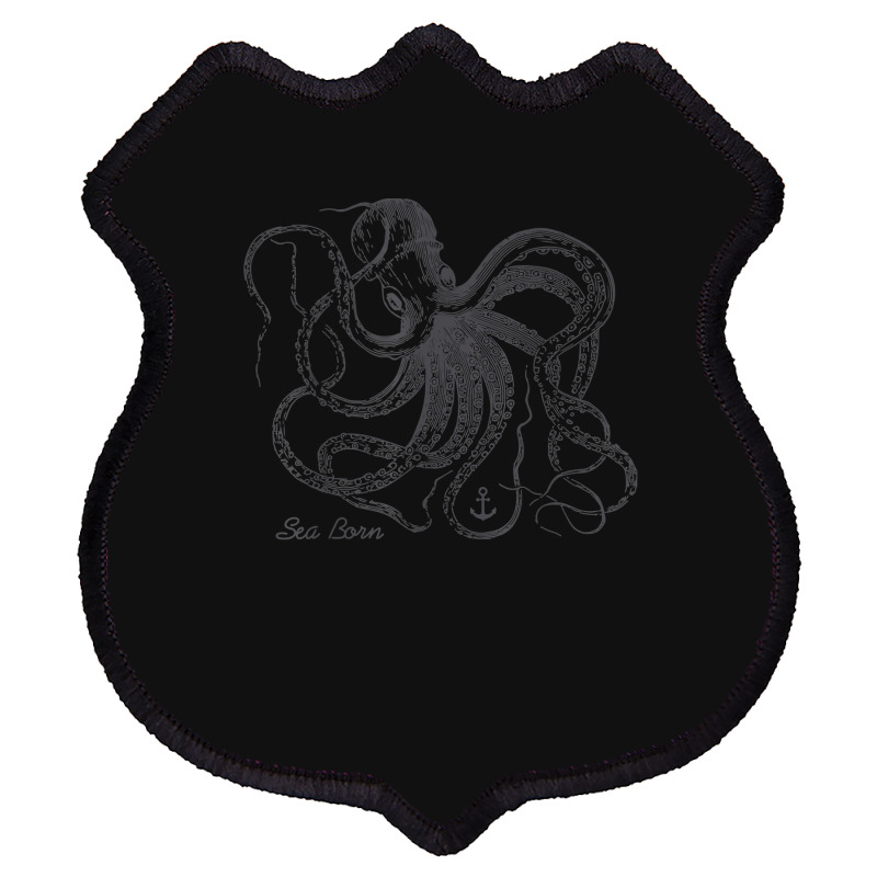 Vintage Black Octopus Marine Biologist Ocean Sea Life 5 Shield Patch | Artistshot