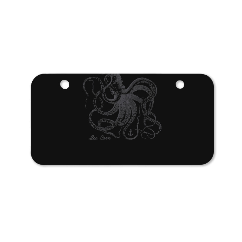 Vintage Black Octopus Marine Biologist Ocean Sea Life 5 Bicycle License Plate | Artistshot