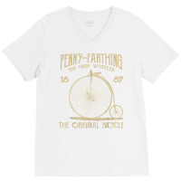 Penny Farthing Bike Retro Vintage Bicycle T Shirt V-neck Tee | Artistshot