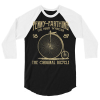 Penny Farthing Bike Retro Vintage Bicycle T Shirt 3/4 Sleeve Shirt | Artistshot