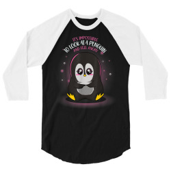 impossible to feel angry penguin 3/4 Sleeve Shirt | Artistshot