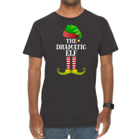 Dramatic Elf   Funny Matching Family Christmas Pajamas T Shirt Vintage T-shirt | Artistshot