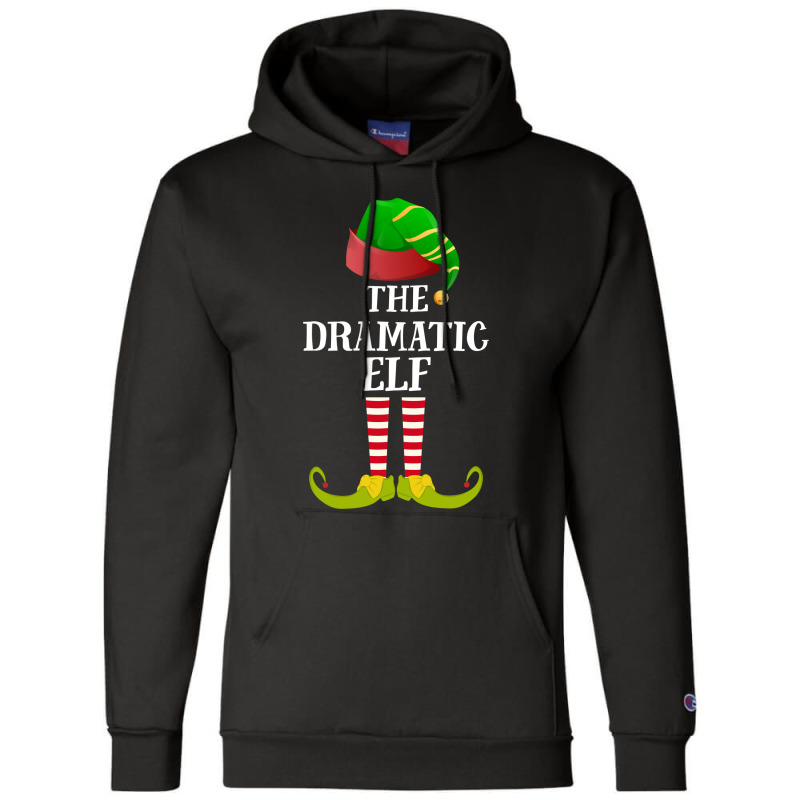 Dramatic Elf   Funny Matching Family Christmas Pajamas T Shirt Champion Hoodie by wilber.bourque | Artistshot