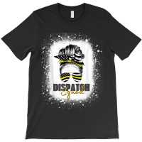 Dispatcher 911 Women Messy Bun American Flag Dispatch Squad T-shirt | Artistshot