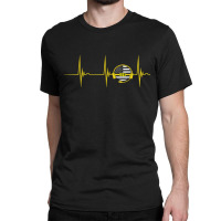 Dispatcher Heartbeat Ekg Pulse 911 Operator Thin Yellow Line Classic T-shirt | Artistshot