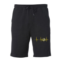 Dispatcher Heartbeat Ekg Pulse 911 Operator Thin Yellow Line Fleece Short | Artistshot