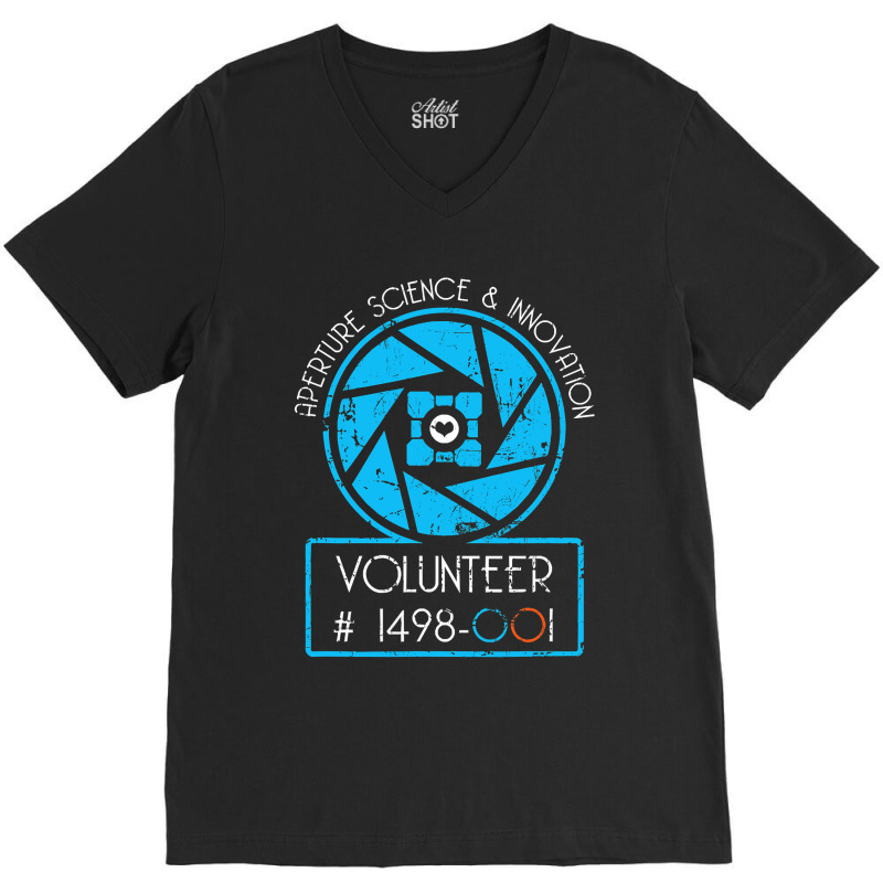 Aperture Science Volunr & Innovation  For Science V-Neck Tee by cm-arts | Artistshot