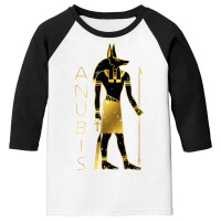 Anubis Black And Gold T Shirt Youth 3/4 Sleeve | Artistshot