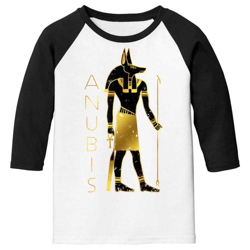 Anubis Black And Gold T Shirt Youth 3/4 Sleeve by cm-arts | Artistshot