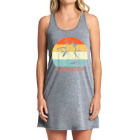 Sarasota Florida Vintage Retro Dolphin Vacation Tank Dress | Artistshot