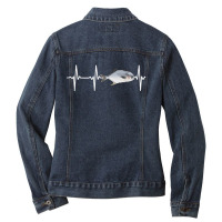 Permit Heartbeat For Saltwater Fish Fishing Lovers T Shirt Ladies Denim Jacket | Artistshot