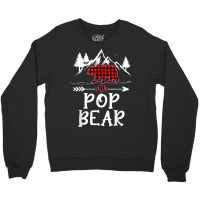 Mens Pop Bear Christmas Pajama Red Plaid Buffalo Matching Crewneck Sweatshirt | Artistshot