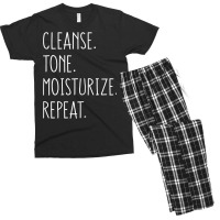 Womens Cleanse Tone Moisturize Repeat Funny Esthetician T Shirt Men's T-shirt Pajama Set | Artistshot