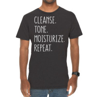 Womens Cleanse Tone Moisturize Repeat Funny Esthetician T Shirt Vintage T-shirt | Artistshot