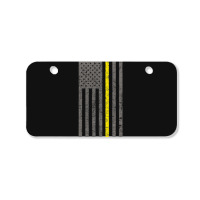 Dispatcher Thin Gold Line Shirt Bicycle License Plate | Artistshot