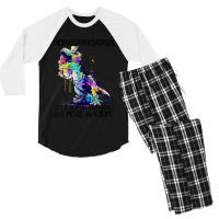 Dispatcherasaurus Like A Normal 911 Dispatcher Life Dinosaur Men's 3/4 Sleeve Pajama Set | Artistshot