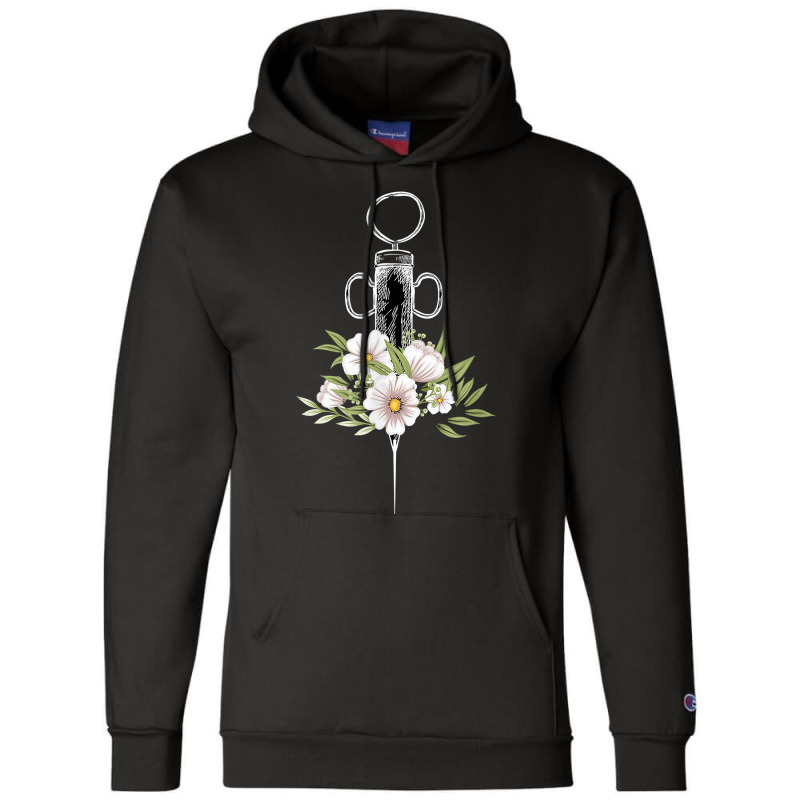 Phlebotomist Life Injection Phlebotomy Flowers Syringe Champion Hoodie | Artistshot