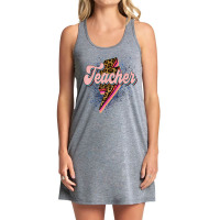 Leopard Teacher Shirt Teacher Lightning Bolt Back To School T Shirt Tank Dress | Artistshot