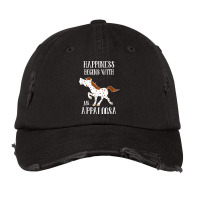 Happiness Begins With An Appaloosa Red Roan Horse Vintage Cap | Artistshot