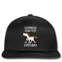 Happiness Begins With An Appaloosa Red Roan Horse Printed Hat | Artistshot