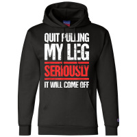 Distressed Funny Present For Leg Amputee Champion Hoodie | Artistshot