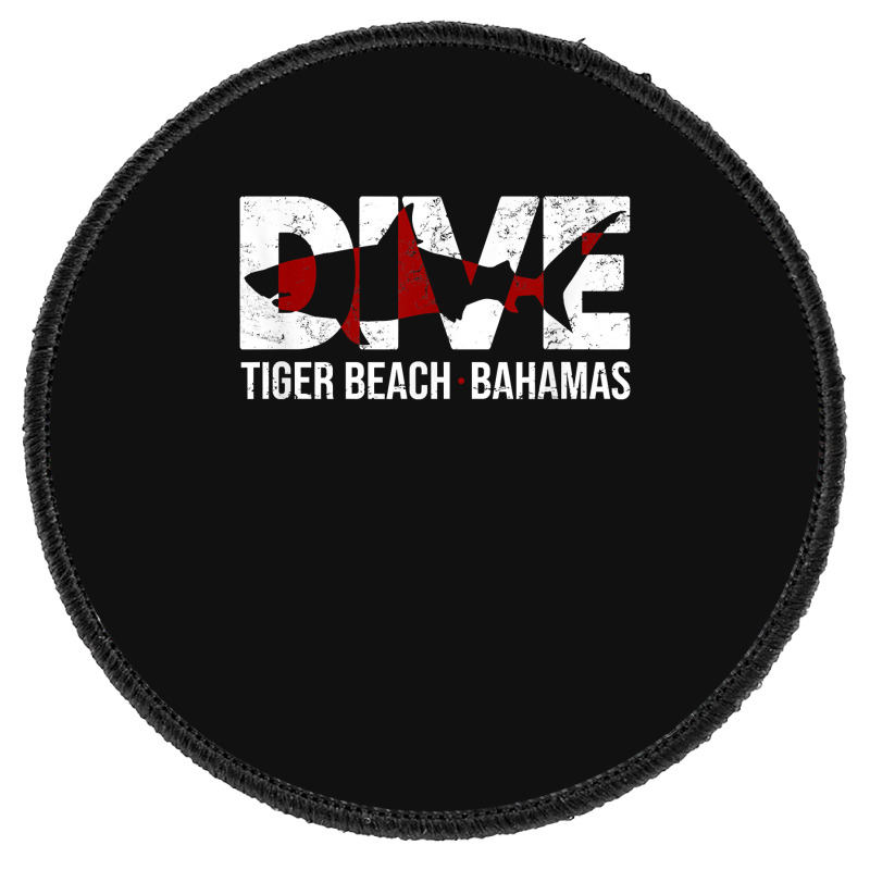 Dive Bahamas Tiger Beach Scuba Diving Shark Round Patch | Artistshot