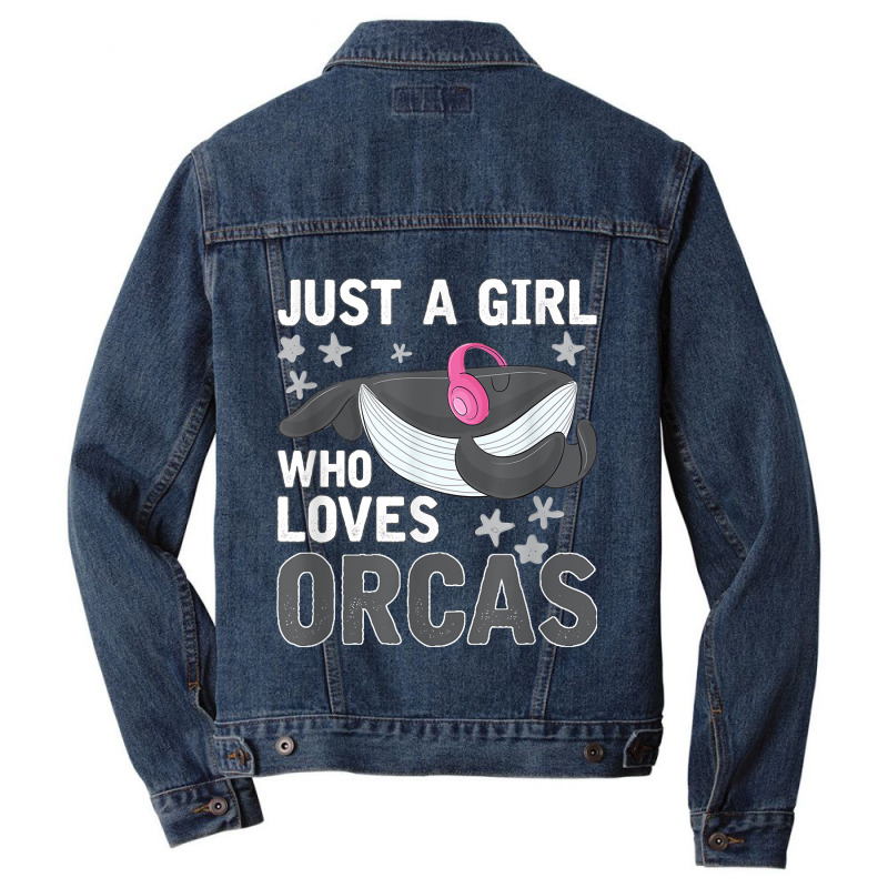 Diving Orca Cute Whale Women Girls Gift Orca Men Denim Jacket | Artistshot