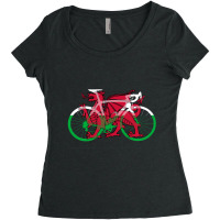 Bike Flag Wales (big) V2 Women's Triblend Scoop T-shirt | Artistshot