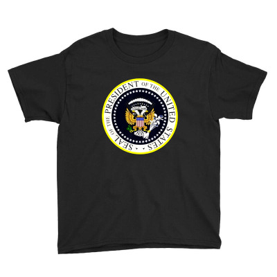 Fake Presidential Seal Youth Tee Designed By Pinkanzee