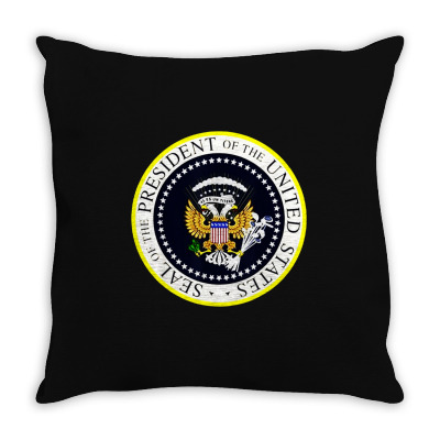 Fake Presidential Seal Throw Pillow Designed By Pinkanzee