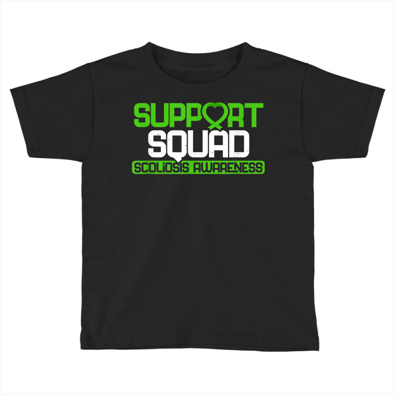 Scoliosis Support Squad Spine Surgery Recovery Green Ribbon Toddler T-shirt | Artistshot