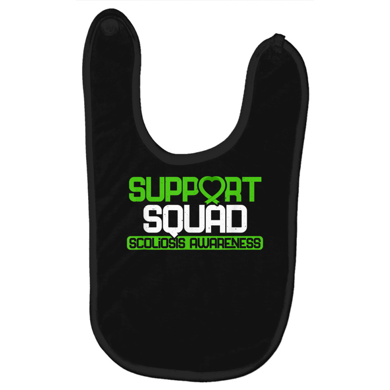 Scoliosis Support Squad Spine Surgery Recovery Green Ribbon Baby Bibs | Artistshot