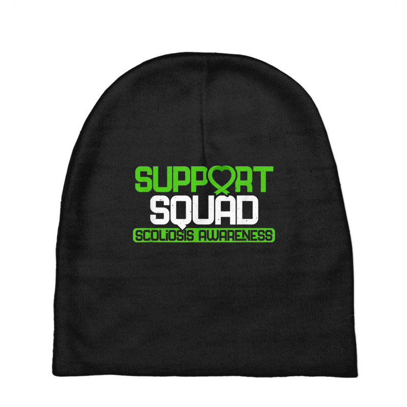 Scoliosis Support Squad Spine Surgery Recovery Green Ribbon Baby Beanies | Artistshot