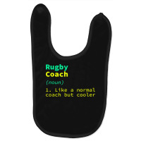 Rugby Coach Definition Funny Rugby Player Humor Team Sports Baby Bibs | Artistshot